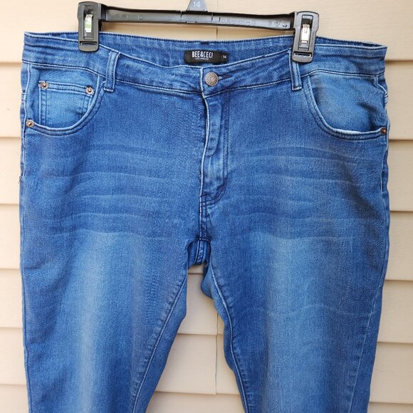 Bee & Ceci Blue Skinny Jeans Medium Wash Cotton Blend Stretch - Picture 4 of 12